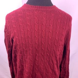 J. Crew Mens Wool Blend  Sweater Red Crewneck